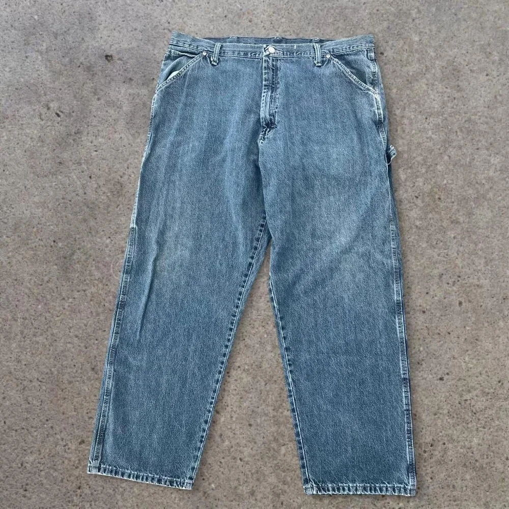 Wrangler Carpenter Jeans Men's Wide Leg Baggy Y2K 2000s Workwear Utility  Skater